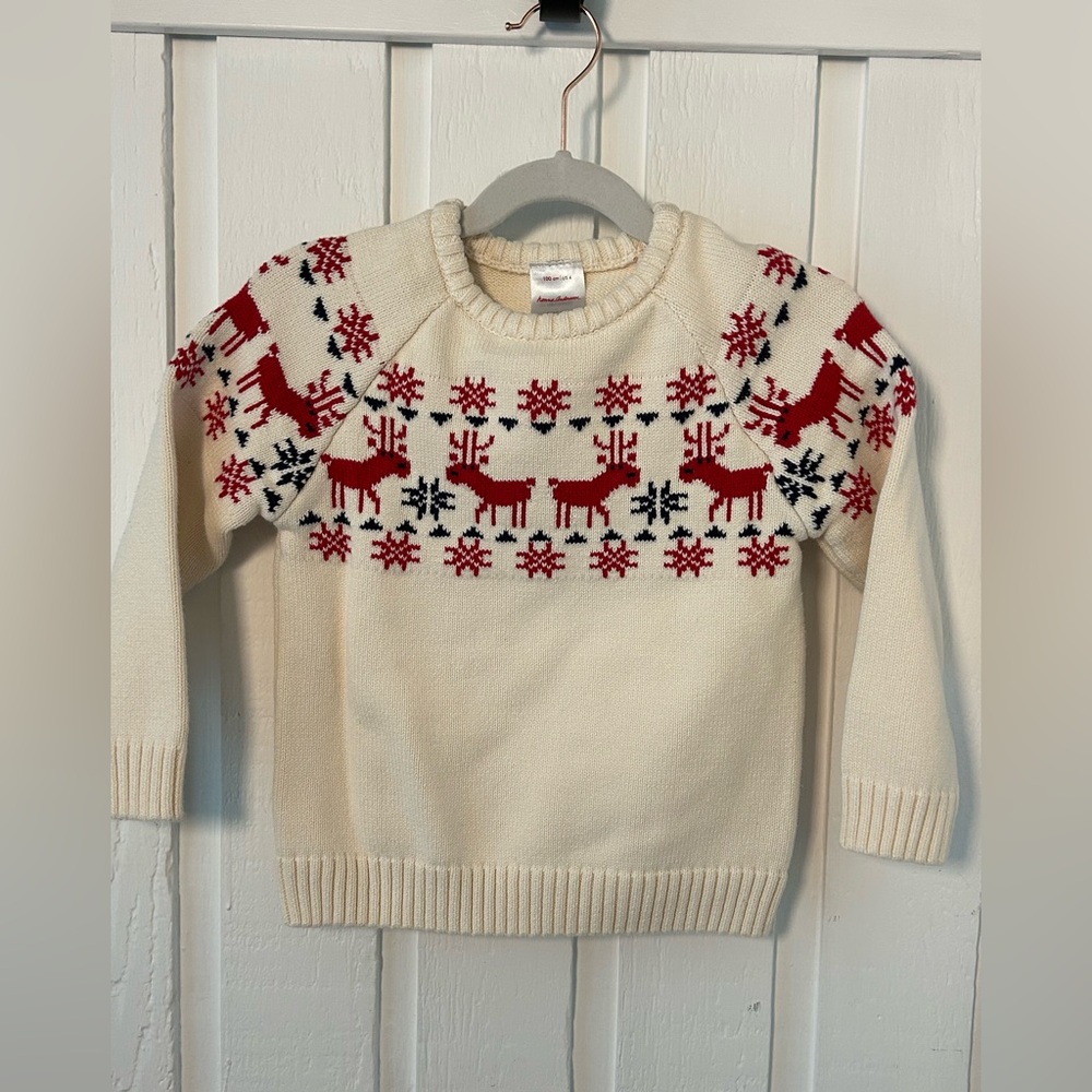 Hanna Andersson Cream Knit Sweater